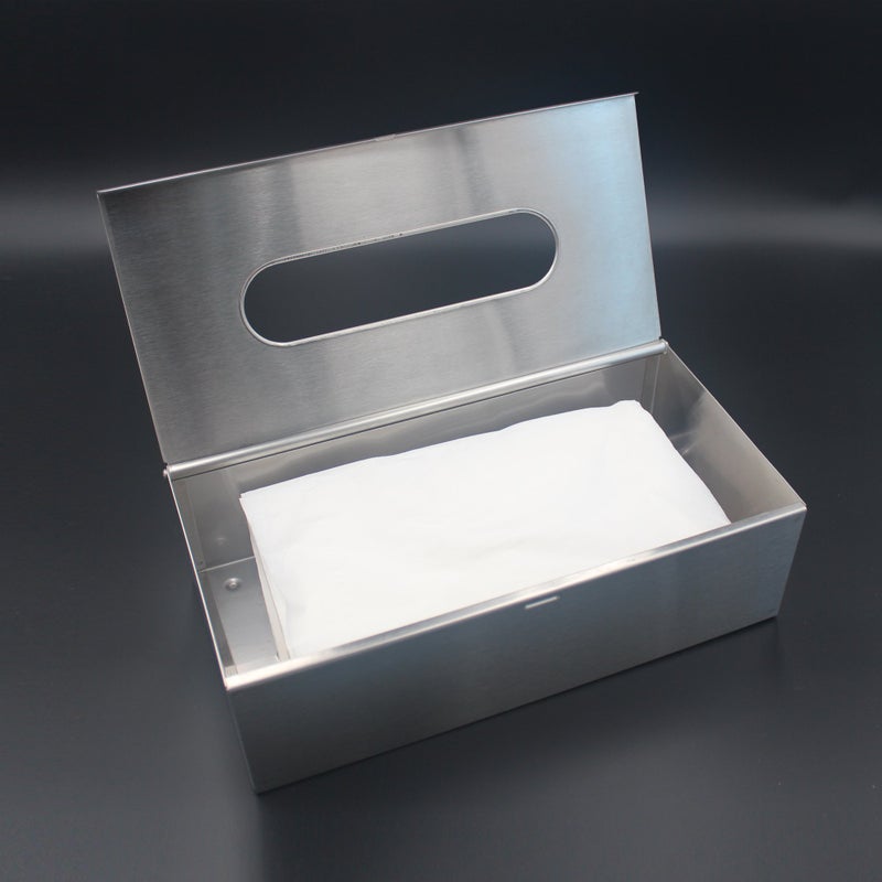 JunSun Rectangular Tissue Box Cover Tissue Box Holder Napkin Holder Tissue Storage Box Facial Tissue Holder Decorative Holder for Bathroom Bedroom Nightstand Office Car-Stainless Steel Brushed Nickel - Image 4